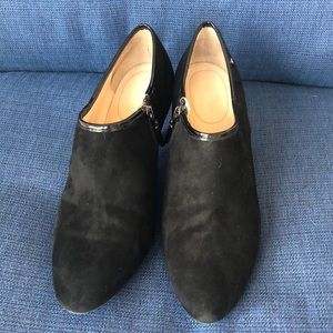 Calvin Klein Brushed Velvet Zip Booty Heel